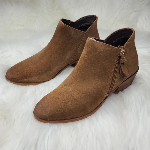 Cole Haan Gracy Bootie (45 mm) Earthen Agora Burnished Suede Boots - Picture 14 of 16